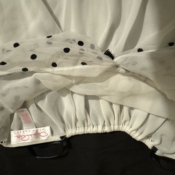 Vintage Oscar De la Renta polka dot chiffon chemise fits S-L - Picture 4 of 4